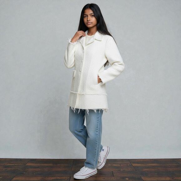 Bottega Veneta Pre-Fall 2019 Bouclé Jacket Winter White Size 48 - Picture 2 of 8